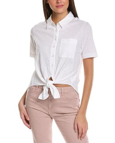 Theory Hekanina Sea Slub Top - White