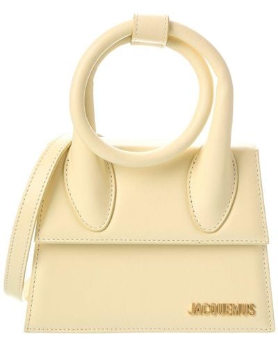 Jacquemus Le Chiquito Noeud Leather Clutch - Natural