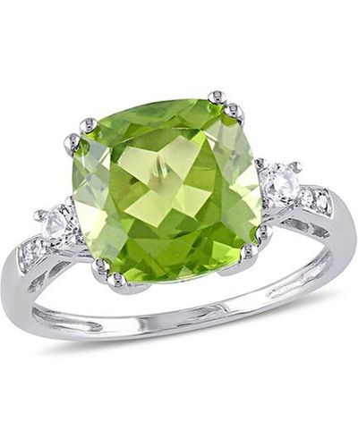 Rina Limor 10k 5.45 Ct. Tw. Diamond & Gemstone Ring - Green