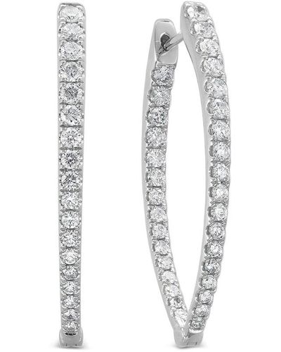 Sabrina Designs 14k 1.43 Ct. Tw. Diamond Inside Out Oval Hoops - White