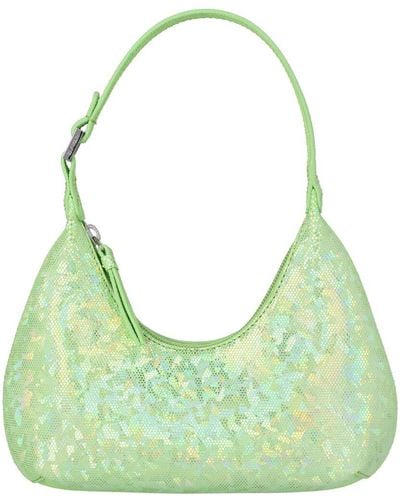 BY FAR Baby Amber Leather Shoulder Bag - Green