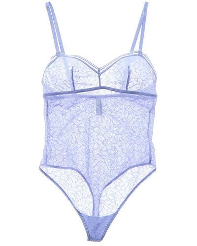 B.tempt'd By Wacoal Etched In Style Bodysuit - Blue