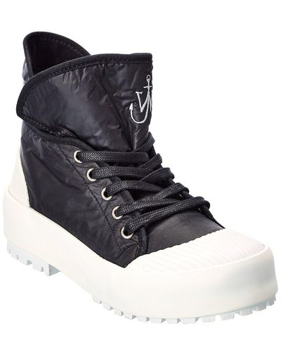 JW Anderson Two-tone Nylon High-top Trainer - Black