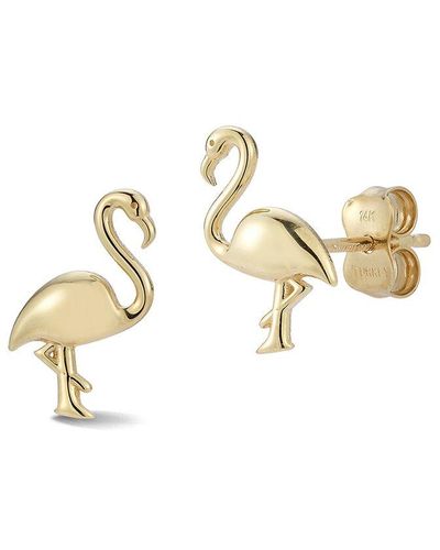 Ember Fine Jewelry 14k Flamingo Studs - Metallic