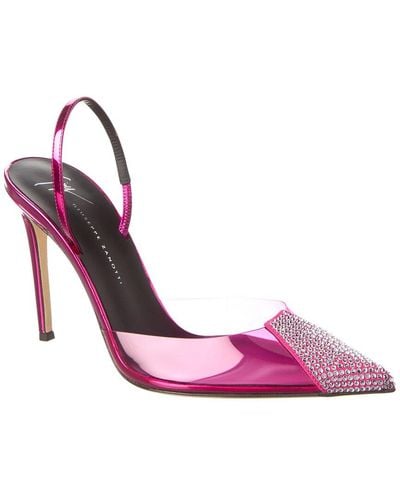 Giuseppe Zanotti Braquel 105 Vinyl Slingback Pump - Pink