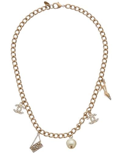 Chanel Tone Icon Charms Necklace (Authentic Pre-Owned) - Metallic