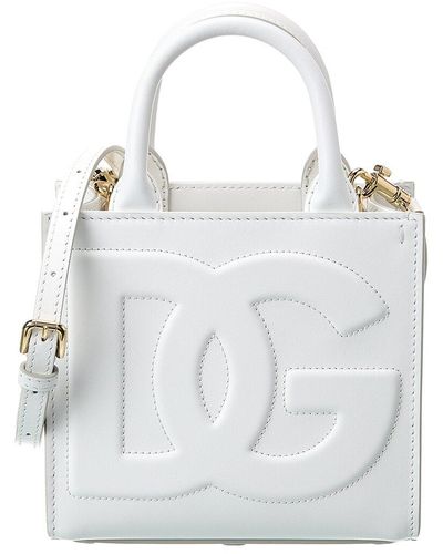 Dolce & Gabbana Dg Daily Mini Leather Shopper Tote - Gray