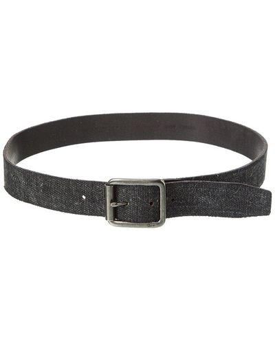 John Varvatos Star U.s.a. Inlaid Leather Belt - Black