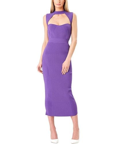 Hervé Léger Knit Dress - Purple