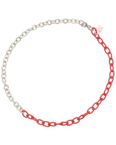 Juvell 18k Plated Silk Link Necklace - Pink