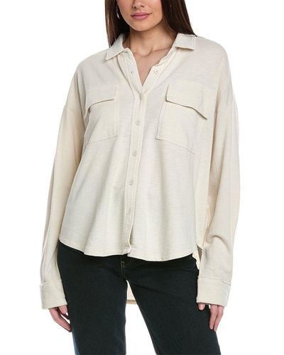 Splendid Amara Pocket Button-down Shirt - White