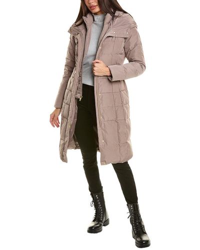 Cole Haan Signature Quilted Down Coat - Natural