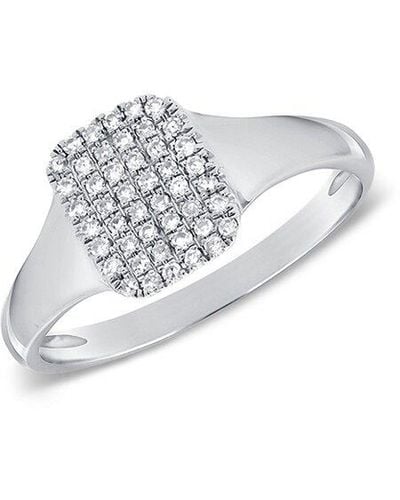 Sabrina Designs 14k 0.13 Ct. Tw. Diamond Signet Pinky Ring - White