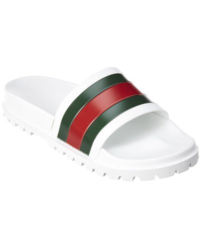 Gucci Web Slide Sandal - White