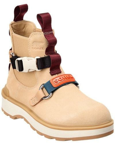 Sorel Hi-line Eq Chelsea Leather Boot - Natural