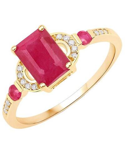 Diana M. Jewels Fine Jewelry 14k 1.39 Ct. Tw. Diamond & Ruby Ring - Pink