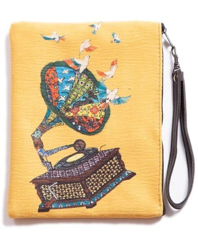 Blue Pacific Sound Of Music Canvas Wristlet - Yellow