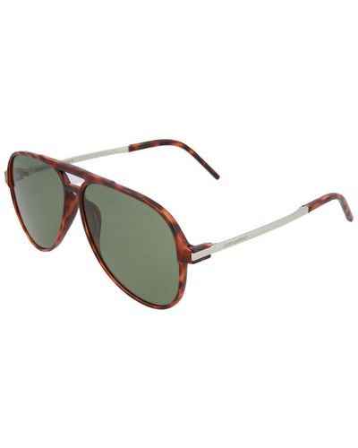 Saint Laurent 59 Mm Sunglasses - Metallic