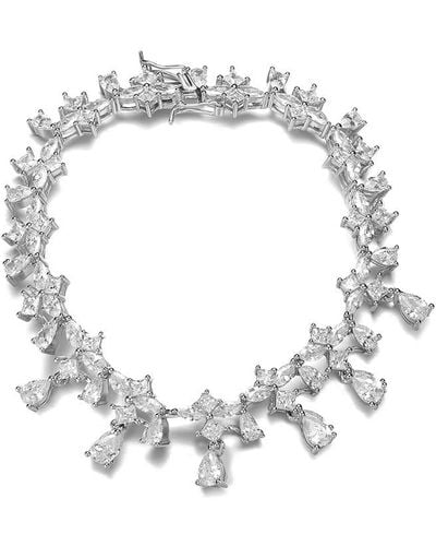 Genevive Jewelry Silver Cz Bracelet - Metallic