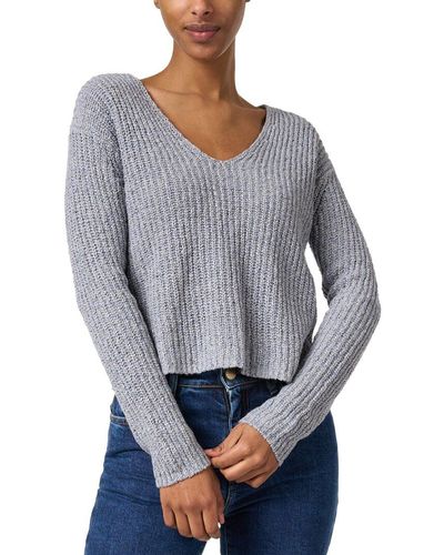 White + Warren
 Colorblocked Cotton-Blend Sweater