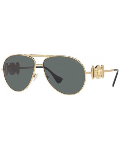 Versace Unisex Polarized Sunglasses, Ve2249 65 - Metallic