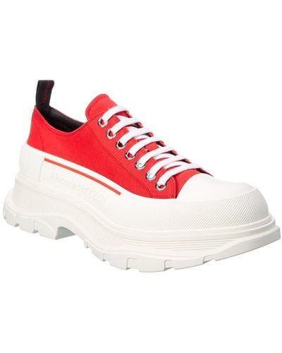 Alexander McQueen Tread Slick Canvas Sneaker - Red
