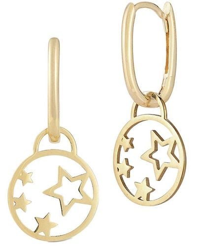 Ember Fine Jewelry 14k Star Drop Earrings - Metallic