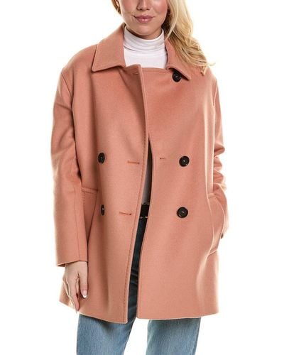 Cinzia Rocca Short Wool & Cashmere-blend Coat - Pink