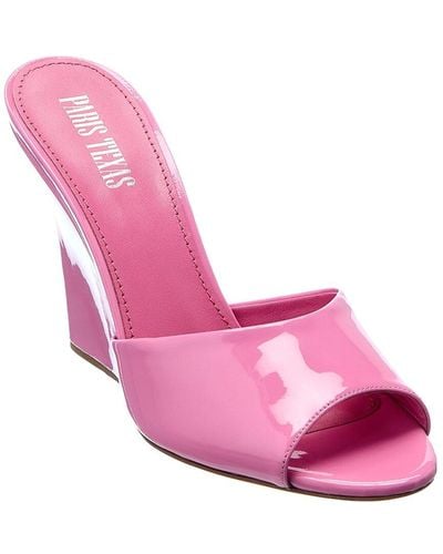 Paris Texas Wanda Patent Wedge Sandal - Pink