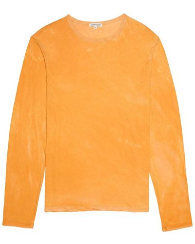 Cotton Citizen Classic Crew Long Sleeve Shirt - Orange