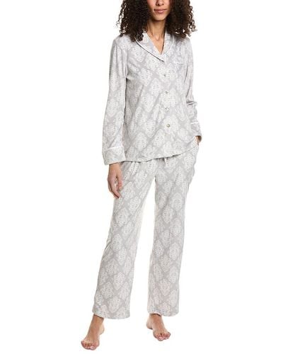 Carole Hochman 2pc Pajama Pant Set - Gray