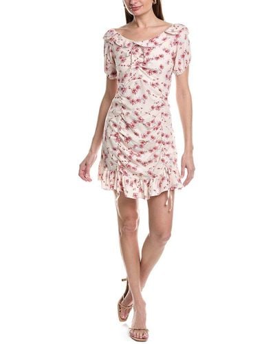 Moonsea Ruched Mini Dress - Pink