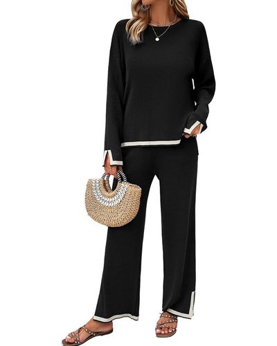 Luna Tuccini 2pc Top & Pant Set - Black