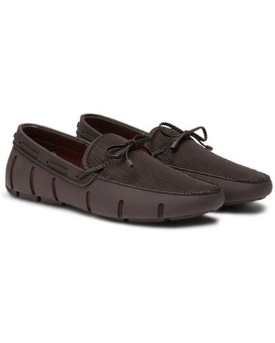 Swims Braided Lace Loafer - Brown