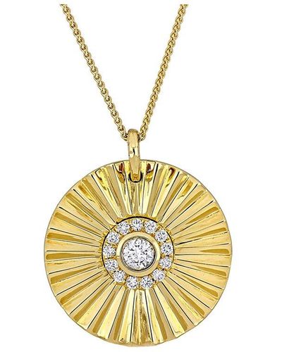 Rina Limor 14k 0.41 Ct. Tw. Diamond Circle Necklace - Metallic