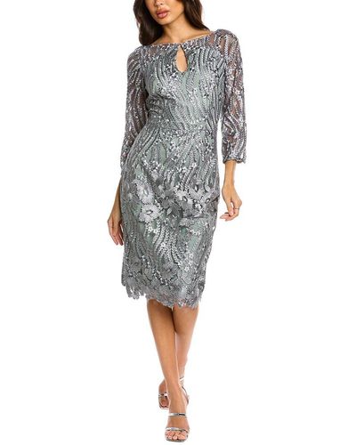 JS Collections Fatima Sheath Dress - Gray