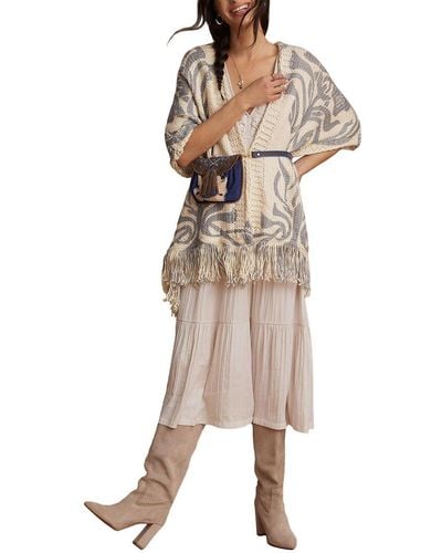 Saachi Elora Knit Tassel Cashmere & Silk-blend Kimono - Natural
