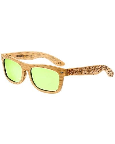 Earth Wood Unisex Maya 37mm Polarized Sunglasses - Yellow