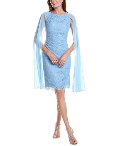 Rene Ruiz Lace Sheath Dress - Blue