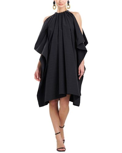 Natori Taffeta Handkerchief Dress - Black