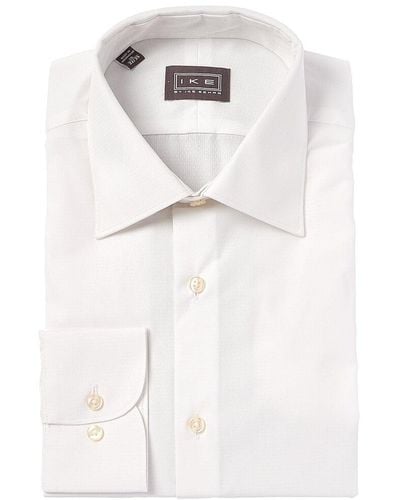 Ike Behar Contemporary Fit Woven Dress Shirt - White