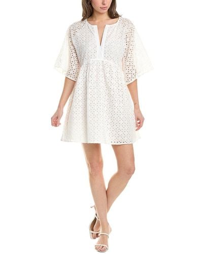 Elan Eyelet Mini Dress - White
