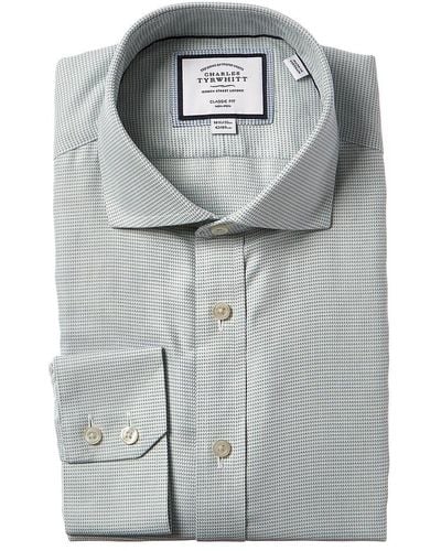 Charles Tyrwhitt Non-iron Cambridge Weave Cutaway Classic Fit Shirt - Gray