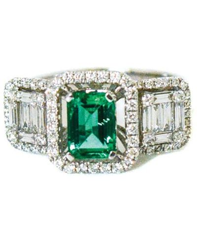 Arthur Marder Fine Jewelry 18k 1.65 Ct. Tw. Diamond & Emerald Ring - Green