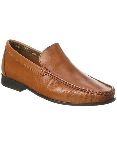 Donald J Pliner Antique Leather Loafer - Brown