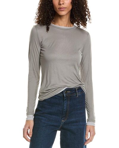 Vince Double Layer T-shirt - Gray
