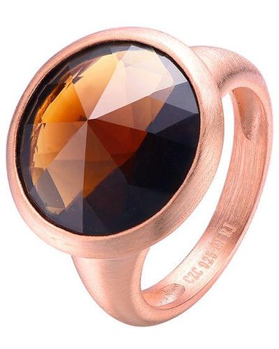 Genevive Jewelry 18k Rose Gold Vermeil Ring - White