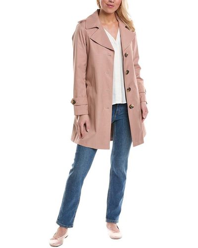 Sam Edelman Belted Trench Coat - Pink
