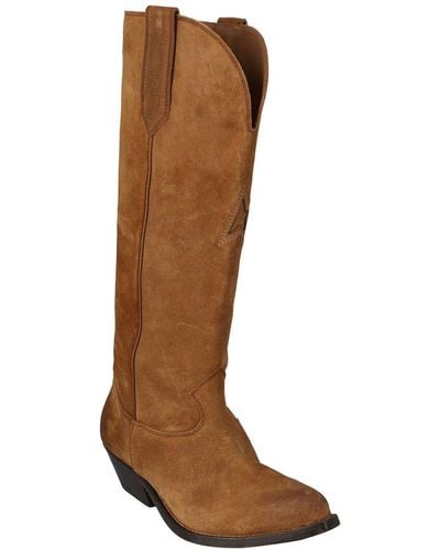 Golden Goose Wish Star Leather Boot - Brown