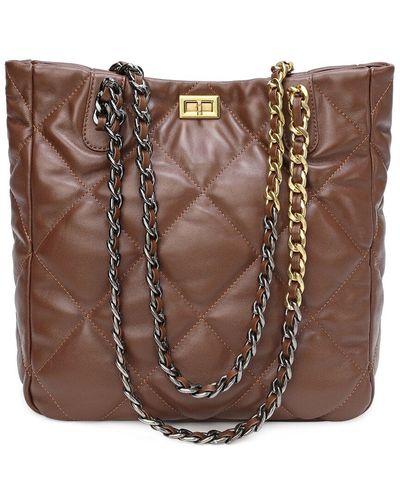 Tiffany & Fred Paris Leather Tote - Brown